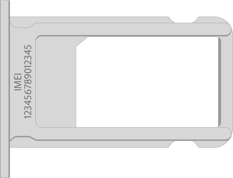 SIM tray showing IMEI number